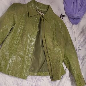 A.M.I Gater Skin Jacket Size Petite Medium